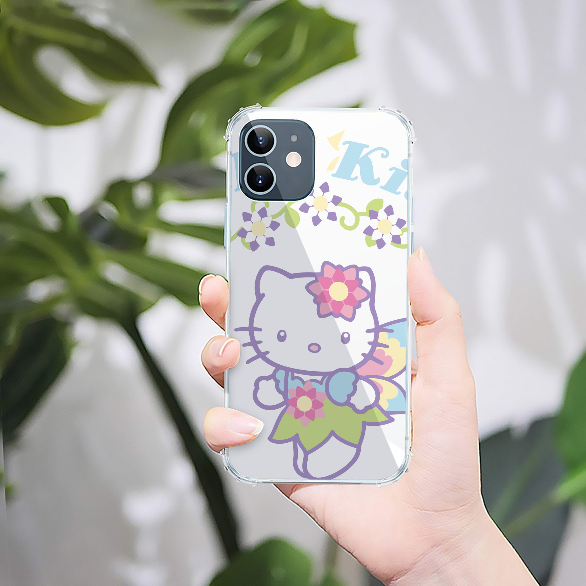 （画像用） Hello Kitty ハローキティ 【iPhone 12シリーズ対応】透明スマホケース（クリアソフトケース）